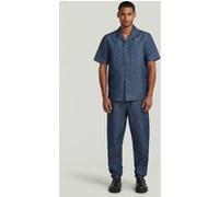 G-Star Workwear Resort Regular Shirt Ss Raw Denim Taille: L | Chemises d'affaires Outlet | Homme | Bleu