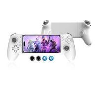 G-STORY Manette de jeu mobile USB-C filaire et Bluetooth pour Android, joysticks à double hall et conception ergonomique | Streaming Plug-and-Play PC, Xbox, PS, console Cloud (blanc)