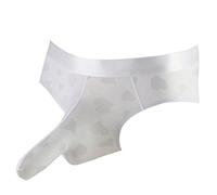 G-Strings Hommes Sexy, Slips avec trompe Strings Imprimé String Ultra Mince Éléphant String Respirant Culotte Brillante Sous-vêtements Drôles Hommes Tanga pour Cadeau de Saint-Valentin