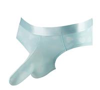 G-Strings Hommes Sexy, Slips avec trompe Strings Imprimé String Ultra Mince Éléphant String Respirant Culotte Brillante Sous-vêtements Drôles Hommes Tanga pour Cadeau de Saint-Valentin, bleu, XXL