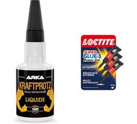 G - Superglue - Extra Forte Et Universelle - Colle Les Métaux & Loctite Super Glue-3 Power Gel Mini Dose, Colle Forte Enrichie En Caoutchouc, Mini-Dose De Colle Gel