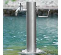 G Support de tuyau d'arrosage, robinet en acier inoxydable résistant au gel pour montage au sol, poteau d'eau de terrasse, 50 cm de hauteur, 10,5 cm de diamètre supérieur, solution d'arrosage