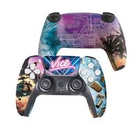 G. T. A. 6 Contrôleur PS-5 personnalisé sans fil compatible avec la console Play-Station 5 par BCB Controllers | Fièrement personnalisé aux États-Unis avec impression HYDRODIP permanente (pas