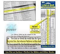 G T Luscombe Lum-A-Bar Loupe surligneur 2x Transparent 15,2 x 2,5 cm