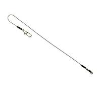 G.T.R Lot de 2 bas de ligne en acier haut de gamme 7 x 7 avec émerillon pour pêche au poisson prédateur 30 kg 30 cm