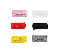 G-Tree 6 PACK Bébé cheveux bande - bébé mignon Turban Bandeau tête Wrap noueuse bande de cheveux pour nouveau-né, enfant en bas âge et enfants