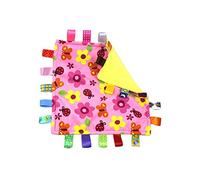 G-Tree bébé douche cadeau fleur rose Tag Consolateur Couvertures de sécurité avec coloré Balises nourrissons en bas âge douce peluche Tag Blanket Nouveau-né bébé cadeau