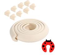 G-Tree bord protecteur pour bébé Garde d'angle Garde Edge et coin [6.5ft bord + 8Corner] - Coussin Proof Table-protecteur d'angle bébé et Edge Bumpers sécurité - couleur crème