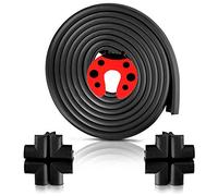 G-Tree Coussin bord et coin Garde Set - Childproof protecteurs Meubles - bébé enfants en bas âge (6,56 Ft Edge et 8 Coin Bumpers.) - Soft Bumper Protector, Noir