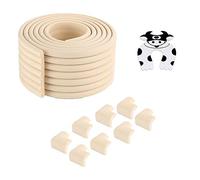 G-Tree Coussin d'angle et porte Stoper - Garde d'enfants à domicile Pour protéger les enfants Mobilier de sécurité Pare-chocs Preuve Table Protecteur bébé (6,56 ft) (blanc crème)