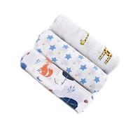 G-Tree Muslin Swaddle Blanket et réception Blanket, 47 "x47" Muslin Blanket bébé, douce Réception de sommeil emmailloter Couverture, 3Pack