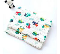 G-Tree Muslin Swaddle Blanket, Grand 47x47 pouces | Super Couverture souple réception, douche bébé cadeau de Swaddles pour les garçons et les filles (voiture)