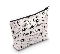 G Tube Trousse de maquillage avec 2 boutons - Cadeau de sensibilisation - Mon ventre a deux boutons - Cadeau de récupération après une chirurgie, My Belly Has Two Buttons
