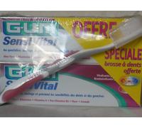 G.U.M Dentifrice SensiVital Lot de 2 Tubes de 75 mL + brosse offerte