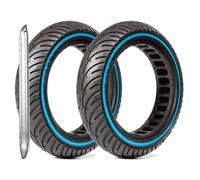 G.V.SHOP® 2 Pneu Solide 8,5x2.0 Pouces pour Trottinette Électrique Xiaomi M365,1S, Essential,Pro2,Gotrax gxl/XR,Roue Élastique,Anti Crevaison Increvable Solide 8,5 Pouces (Bleu 2pcs+levier)