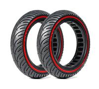G.V.SHOP® 2 Pneu Solide 8,5x2.0 Pouces pour Trottinette Électrique Xiaomi M365,1S, Essential,Pro2,Gotrax gxl/XR,Roue Élastique,Anti Crevaison Increvable Solide 8,5 Pouces (Rouge 2pcs)