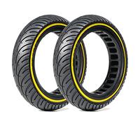 G.V.SHOP® 2 Pneu Solide 8,5x2.0 Pouces pour Trottinette Électrique Xiaomi M365,1S, Essential,Pro2,Gotrax gxl/XR,Roue Élastique,Anti Crevaison Increvable Solide 8,5 Pouces (Jaune 2pcs)