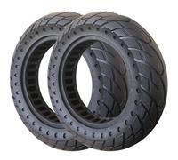 G.V.SHOP® Roue Pleine 10x2.5 (36mm) pour Trottinette Électrique - Pneu Solide Anti-Crevaison Compatible Xiaomi Ducati Lexgo Vivobike S2 60/70-6.5 (Points noirs 2pcs)