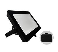 G.W.S® Infinity 200W 18000-20000LM Boîtier noir étanche IP65 Projecteur LED avec cellule photoélectrique Capteur crépuscule jusqu'à l'aube Économie d'énergie Lumière de sécurité tricolore