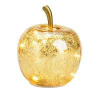 G. Wurm Lampe décorative en forme de pomme XS en verre doré avec guirlande lumineuse LED, lampe de table, lampe en forme de pomme