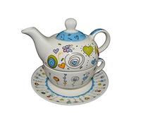 G. Wurm Théière en porcelaine avec tasse et soucoupe dans une boîte cadeau