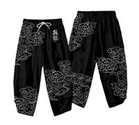 G00212 Ensemble kimono de style japonais pour homme - Style traditionnel thaïlandais - Harajuku Streetwear vintage - Pantalon pour homme - Taille XS