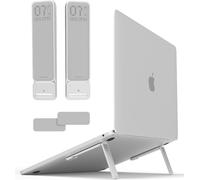G07 Pop-Up Jambe Support, Portable Refroidissement Support Ordinateur Portable, Élévateur Ergonomique Pc Portable Pour Bureau Pour Macbook Tous Les Portables, Tablettes, 8-20'', Argent