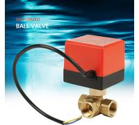G1/2" DN15 Laiton 3 voies 220VAC Vanne électrique à bille motorisée pour contrôle de débit