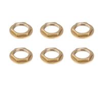 G1/2 Écrou Blocage avec Bride, 6 Pièces 1/2 Pouce BSP à Bride, Hexagonal Laiton Femelle, pour Robinets de Lavabo Salle de Bain Raccords de Plomberie 0XBIT