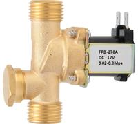 G1/2" Normalement Fermé Laiton Solénoïde Electromagnétique Interrupteur d'Entrée d'Eau (DC12V)