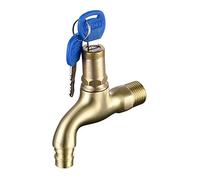 G1/2 robinet antivol robinet d'eau avec serrure corps en laiton monotrou clé interrupteur robinet pour cuisine jardin extérieur favorite gift