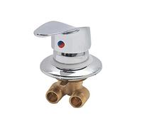 G1/2 Sortie Unidirectionnelle À Vis Sortie Filetage/Robinet Dintubation Robinet de Douche En Laiton Froid Et Chaud Mélangeur Inverseur Cabine Salle Bain Thermostatique, Cartouche Céramique