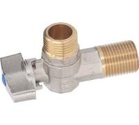 G1/2 Thread Brass Triangle Valve Large Flow Cold Hot Water Angle Stop Valve for Kitchen Bathroom(Blue )
