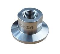 G1/4" BSPP Female to 34mm Tri Clamp Adapter - Stainless Steel SS304 Sanitary Fitting with PTFE Gasket for Leak-Proof Connection
