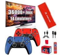 G1 Console de Jeux Rétro 4K, Console de Jeux Vidéo avec Émulateur comprenant 36 000+ Jeux et 14 Émulateurs, Manette de Jeu Plug and Play pour Jeux Vidéo sur TV, Système de Jeux Android 13 et 3D (64Go)