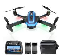 G10 GPS Drone avec Caméra 4K(Radiocommande avec Écran)45 Mins de Vol,Transmission Max 600m/1968ft,Suivi de Sujet,Retour Auto,FPV Pliable Quadcopter pour Adultes et Débutants,Moins de 249g,C0