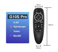 G10S Télécommande Vocale Universelle 2.4G Sans Fil Rétro-Éclairé Ir Apprentissage Avec Gyroscope Air Mouse Contrôle Pour Android Tv Pc.G10S Pro.