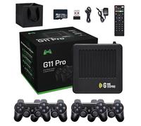 G11 Pro Game Box, All8bit G11 Pro 100000 Games, 2.4G Wireless Dual Controller, 100,000 Retro Games, Plug and Play Video Games, Comes with 4 Wireless Dual Controllers (256G（4 Handles）)