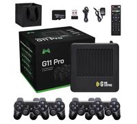 G11 Pro Game Box, All8bit G11 Pro 100000 Games, 2.4G Wireless Dual Controller, 100,000 Retro Games, Plug and Play Video Games, Comes with 4 Wireless Dual Controllers (64G（4 Handles）)