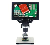 G1200 7 pouces numérique LCD 12MP 1200X Loupe de microscope zoom continue avec une base support en alliage d'aluminium Pièces de rechange pour microscopes de laboratoire