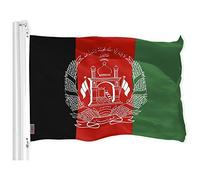 G128 Drapeau afghan | 0,9 x 1,5 m | LiteWeave Pro Series imprimé en polyester 150D | Drapeau de pays, intérieur/extérieur, couleurs vives, œillets en laiton, plus épais et plus durable que le