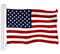G128 Drapeau américain des États-Unis | 1,2 x 1,8 m | LiteWeave Pro Series imprimé polyester 150D | Drapeau de pays, intérieur/extérieur, couleurs vives, œillets en laiton, plus épais et plus durable
