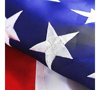 G128 états-unis d'amérique us flag 4x6 pi de luxe en laiton brodé etoiles sewn stripes œillets