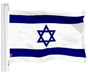 G128 israël (israël) drapeau | 3x5 pieds | imprimé 150d - intérieur/extérieur, couleurs vives, laiton œillets, polyester qualité, beaucoup plus épaisses plus durable que 100d polyester 75d