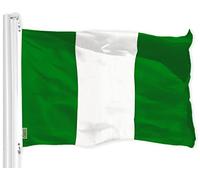G128 Nigeria Nigeria Flag 3x5 pi imprimé en Laiton œillets 150d Polyester qualité Drapeau intérieur/extérieur - Beaucoup Thicker Plus Durable Que 100d Polyester 75d