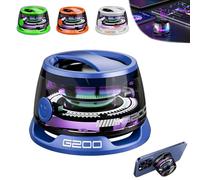 G200 Petit haut-parleur Bluetooth magnétique sans fil multifonction avec lumière RVB, mini haut-parleur Bluetooth portable avec support de téléphone, pour camping et décoration d'intérieur