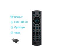 G20S PRO BT5.0 2.4G Souris vocale intelligente sans fil Gyroscope IR Apprentissage Télécommande rétroéclairée pour Android TV Box