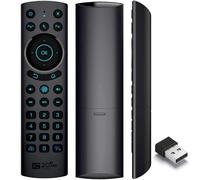 G20s Télécommande vocale avec dongle USB 2,4 G, souris d'air rétroéclairée Bluetooth rechargeable pour Android TV Box, Smart TV, ordinateur portable, PC, projecteur, HTPC, lecteur multimédia, noir