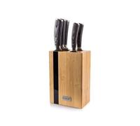G21 Couteau Ensemble Rustique Gourmet + 5 Pièces De Bambou Bloc Ensemble, La Maison, Passe-Temps, Jardin