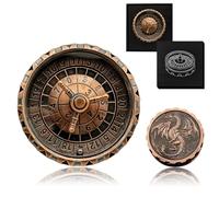 G21 Spinner de Roulette pour Ensemble de dés DND, D20 dé Métallique Dragon avec Coffret Cadeau pour Jeu Dungeons and Dragons, Jeu de rôle RPG, Cadeau pour Jeu de Table (Cuivre)